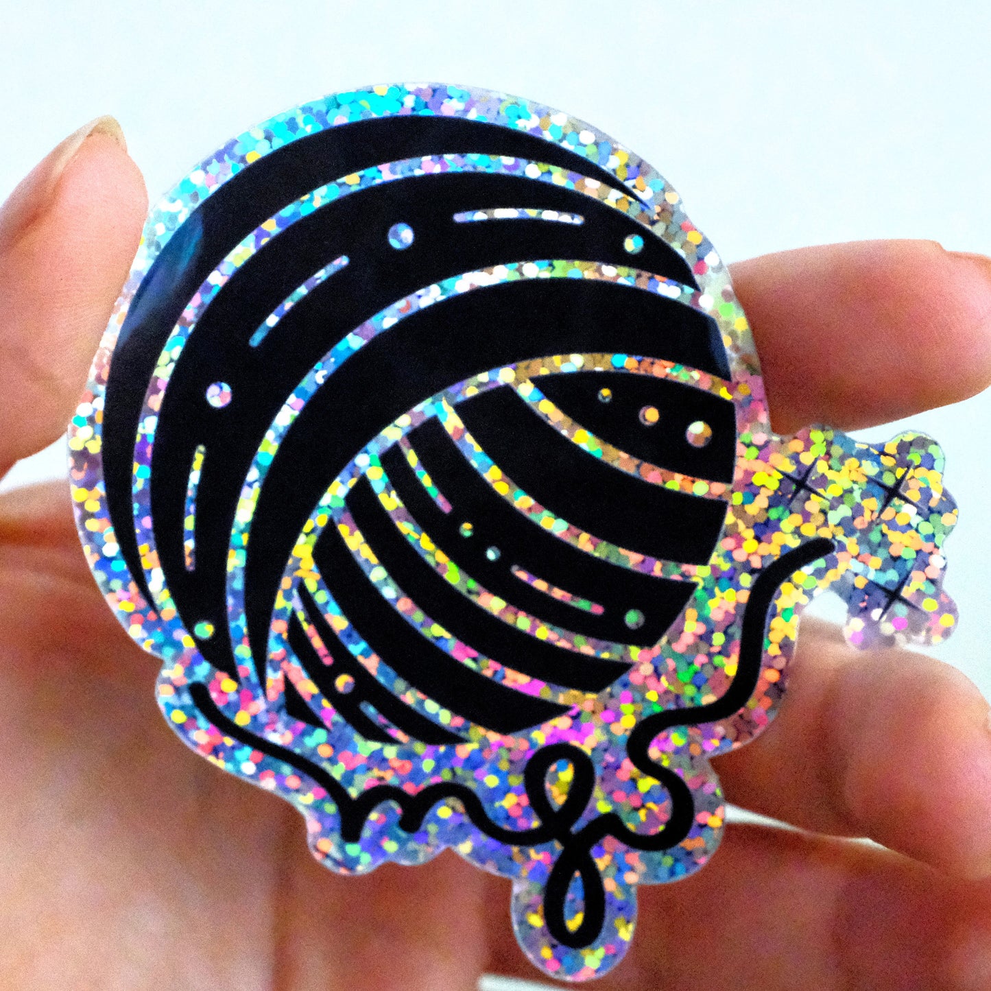 Glitter Magic Yarn Ball Sticker